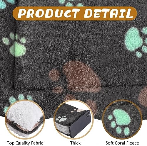 Tuanse 4 Pack Soft Pet Bed Mat Small Dog Crate Fleece - Image 3