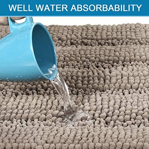H.VERSAILTEX Bath Rugs for Bathroom Non Slip Bath Mats Extra Thick Chenille - Image 5