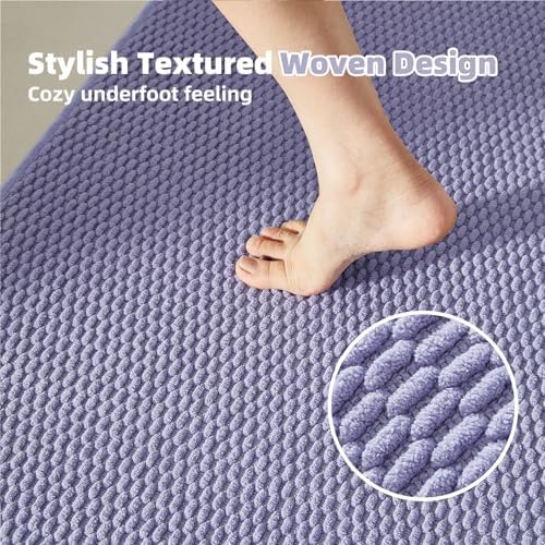 TYUU Bathroom Runner Rug, Long Bath Mat Washable Thin Quick Dry Low Pile - Image 3