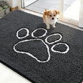 OLANLY Dog Door Mat for Muddy Paws 48x30, Paw Print Design Chenille Mud Mat by OLANLY