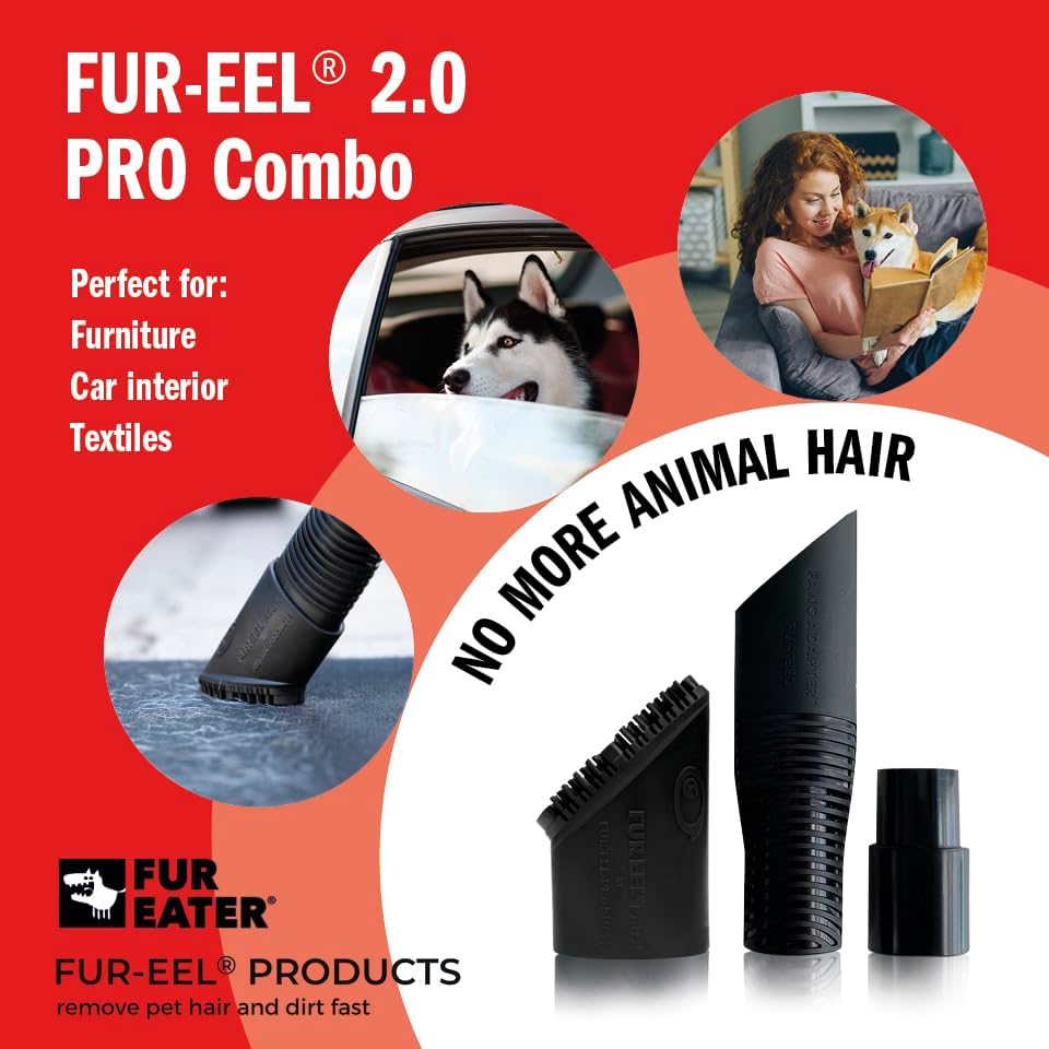FUR-EEL PRO 2.0 Pet Hair Vacuum Attachment, Rubber Pet Hair Remover - Image 4