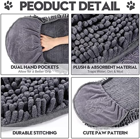 Newwiee 4 Pcs Large Dog Towels for Drying Dogs Microfiber Shammy - Image 3