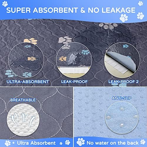 Washable Pee Pads for Dogs, 4 Pack Reusable Puppy Training Pads - Image 6