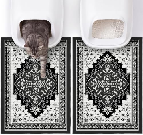 Bienbee Cat Litter Mat, 2 Pack 33" x 22" Machine Washable by Bienbee