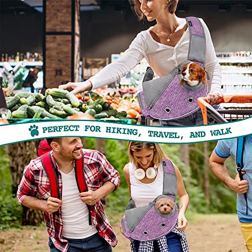 PetAmi Small Dog Sling Carrier, Puppy Cat Hands-Free Purse, 10 lb - Image 6