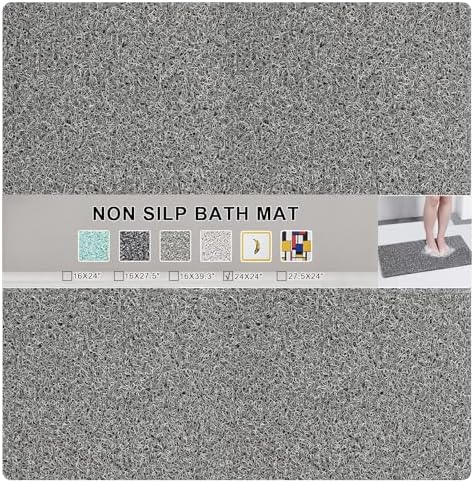 Nonslip Bathtub Mat, Anti Slip Bath Mat 0.6" Extra Thick, Quick Dry Bath Tub by Rzoysia