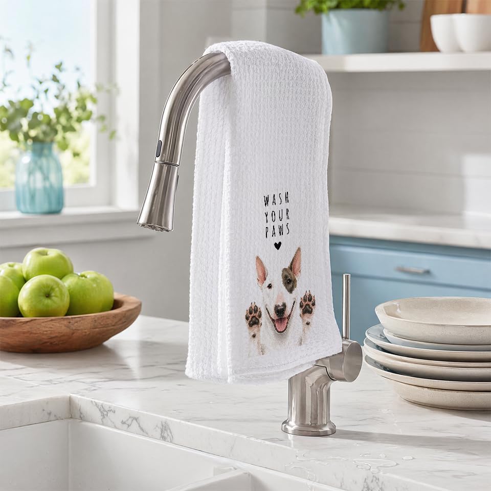 Bullie Kitchen Towel, Hand Towel, Bull Terrier Gifts - Image 2
