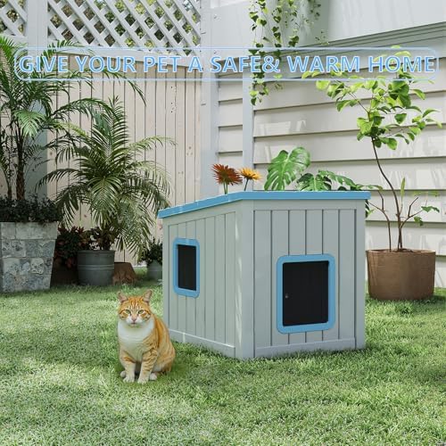 DRATO Outdoor Cat House Waterproof PP Material Feral Cat Shelter, Robust Sturdy - Image 7