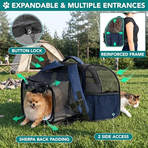 PetAmi Expandable Dog Cat Backpack Carrier, Airline Approved - Image 3