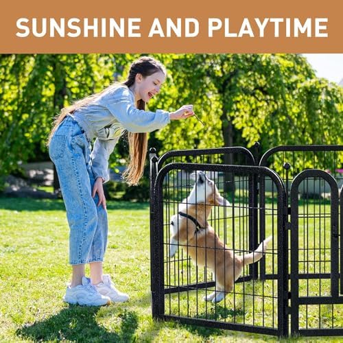Metal Dog Playpen 24in H 32 Panels Heavy Duty Dog Fence - Image 6
