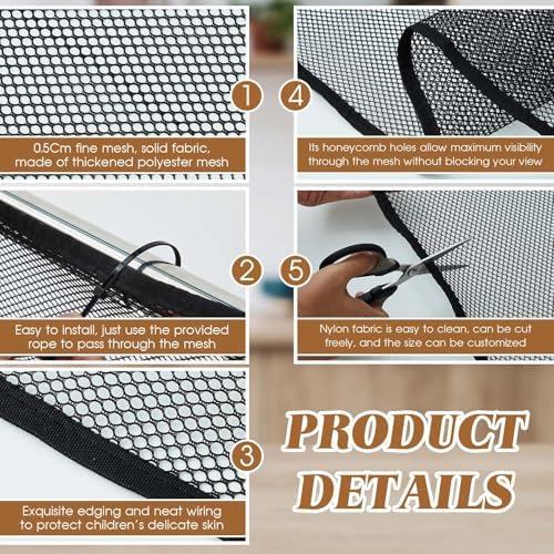 Hosuly Banister Guard Balcony Netting, 10 x 3 ft, 1 Set - Image 4