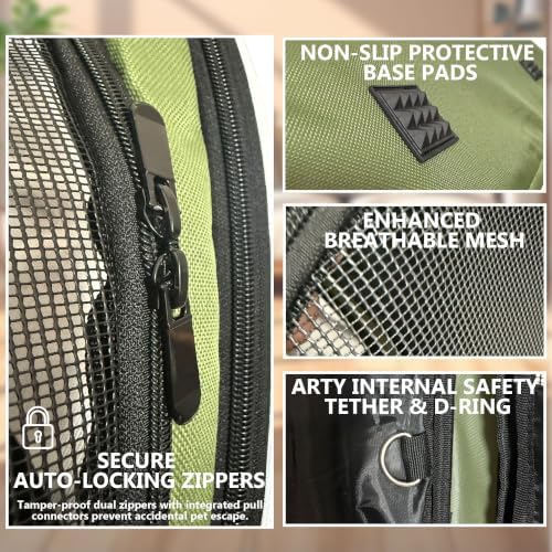 Dog Car Seat for Backseat, Enclosed Travel Carrier for Medium Dogs - Image 7
