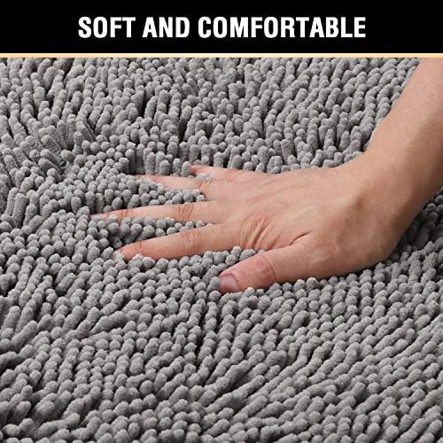 H.VERSAILTEX Microfiber Bath Rugs Chenille Floor Mat Ultra Soft Washable - Image 4