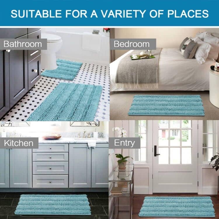 H.VERSAILTEX Bathroom Rugs Bath Rug Set 2 Piece Bathroom Contour Rug Toilet Mat - Image 6