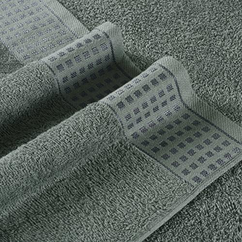 GLAMBURG 100% Cotton Ultra Soft 6 Pack Towel Set, Contains 2 Bath Towels 28x55 - Image 2