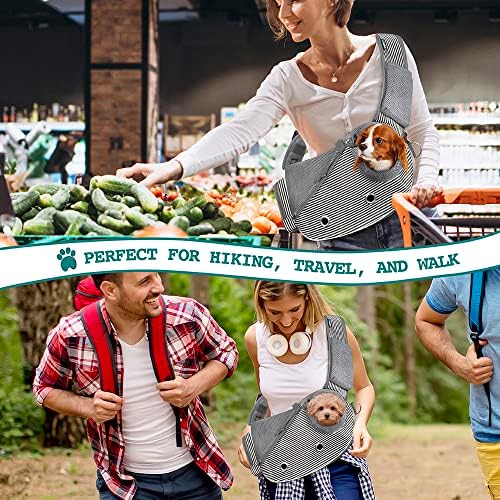 PetAmi Small Dog Sling Carrier, Puppy Cat Hands-Free Purse, 10 lb - Image 6