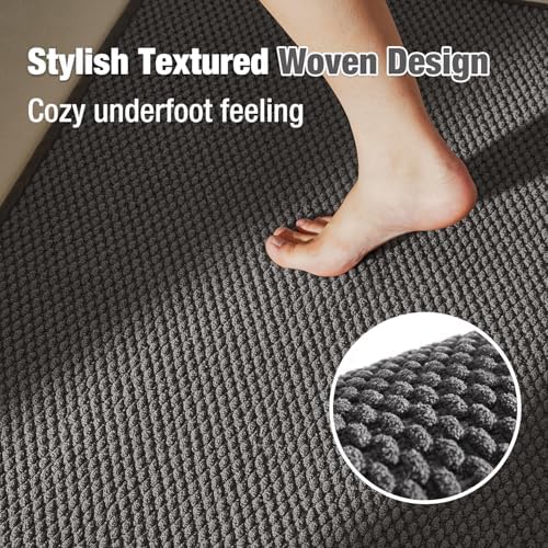 TYUU Bathroom Rugs Non Slip Washable, Super Absorbent Thin Bath Mat Small Quick - Image 3