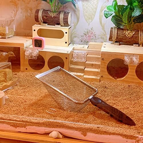 Small Mesh Stainless Steel Cat Litter Scoop Fine Mesh Metal Reptile Litter - Image 3