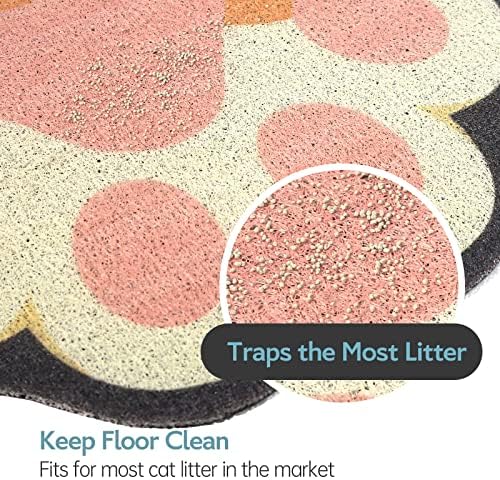 Cute Cat Litter Mat 24”x16”, Litter Box Mat, Litter Trapping Mat, Soft on Kitty - Image 2