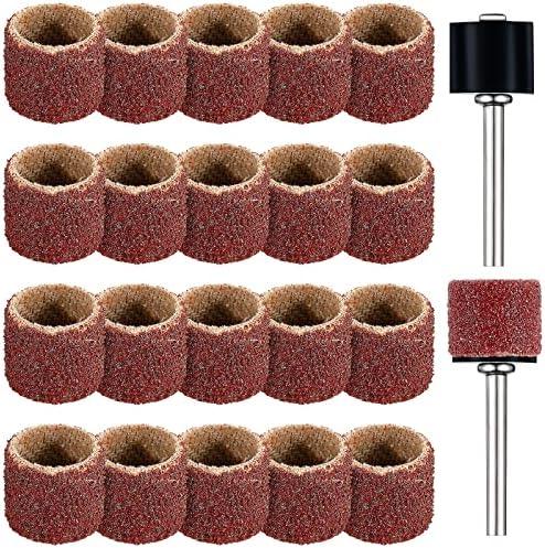Leelosp 22Pcs Dog Nail Grinder Bands Drums, 1/2 Inch 120 Grit by Leelosp