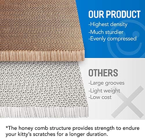 Simple Delxue 30 Inches Extra Large Cardboard Cat Scratcher Bed, Cat Lounge Bed - Image 4