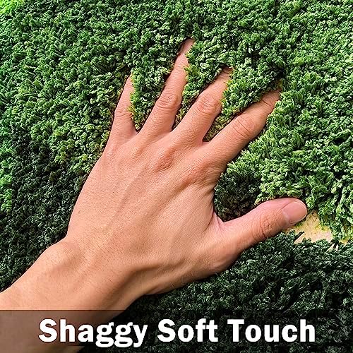 3x5 Feet 3D Moss Rug, Shag Carpet Tropical Area Rugs Non Slip Turf Rug Indoor - Image 6