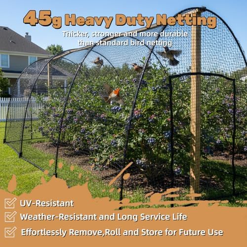 Heavy Duty Bird Netting for Chicken Coop, 19.5 x 19.5 ft 0.8”Mesh HDPE Chicken - Image 2