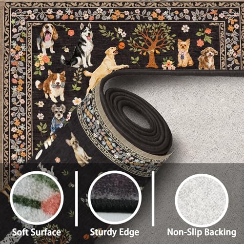Black Area Rug 5x7 for Living Room Bedroom - Image 6