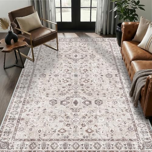 Area Rug 4x6 Ft Washable: Non Slip Soft Stain Resistant Throw Bedroom Rugs by NYZEL