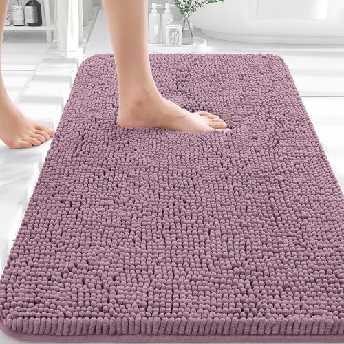 OLANLY Bathroom Rugs 36x24, Extra Soft Absorbent Chenille Bath Rugs by OLANLY