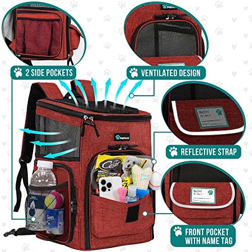 PetAmi Dog Backpack Carrier, Airline Approved 4-Way Entry Cat Bag - Image 4