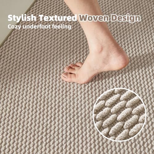 TYUU Bathroom Runner Rug, Long Bath Mat Washable Thin Quick Dry Low Pile - Image 3