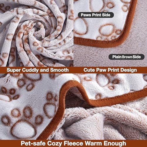 Stuffed Brown Small Premium Soft Dog Blanket, - Image 3