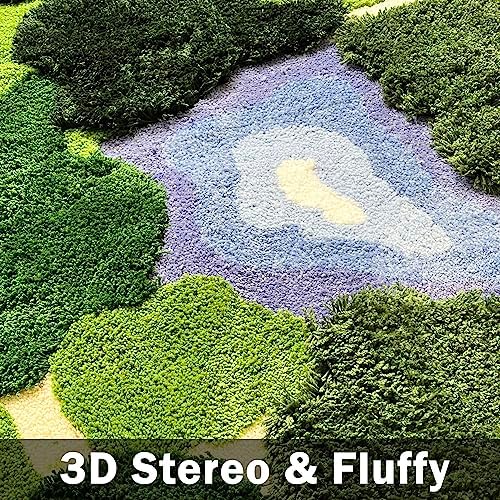 3x5 Feet 3D Moss Rug, Shag Carpet Tropical Area Rugs Non Slip Turf Rug Indoor - Image 5
