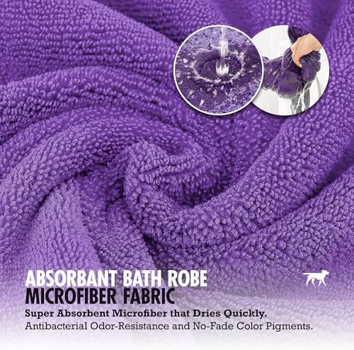 Tuff Pupper Fast Drying Dog Bath Robe | 800 GSM Plush Dog Towel - Image 5