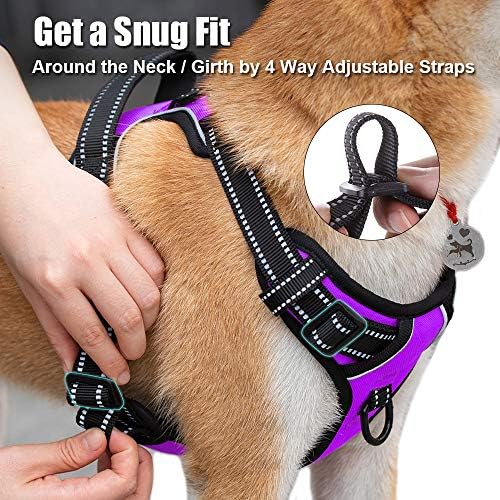 PoyPet No Pull Dog Harness Large, Reflective Vest - Image 5