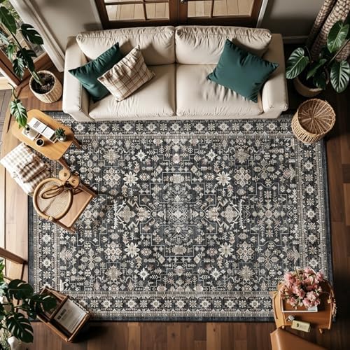 Grey Area Rug 4x6 for Living Room Bedroom - Image 4