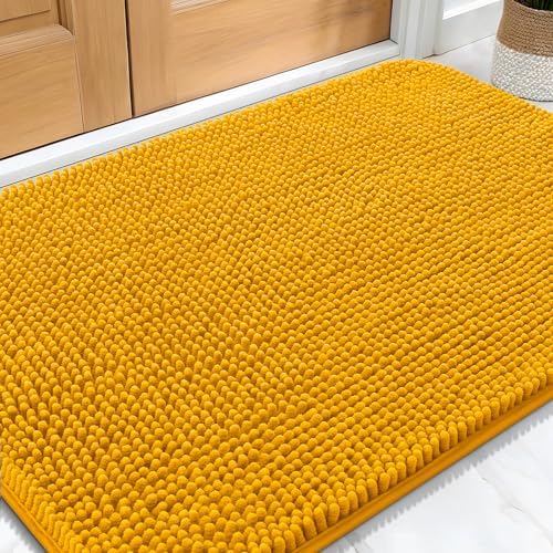 OLANLY Dog Door Mat for Muddy Paws 30x20, Super Absorbent Chenille Mud Mat by OLANLY