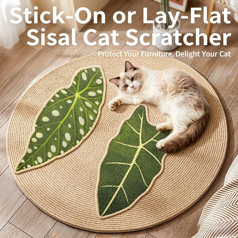 Sisal Botanical Leaf Cat Wall Scratcher - Image 5